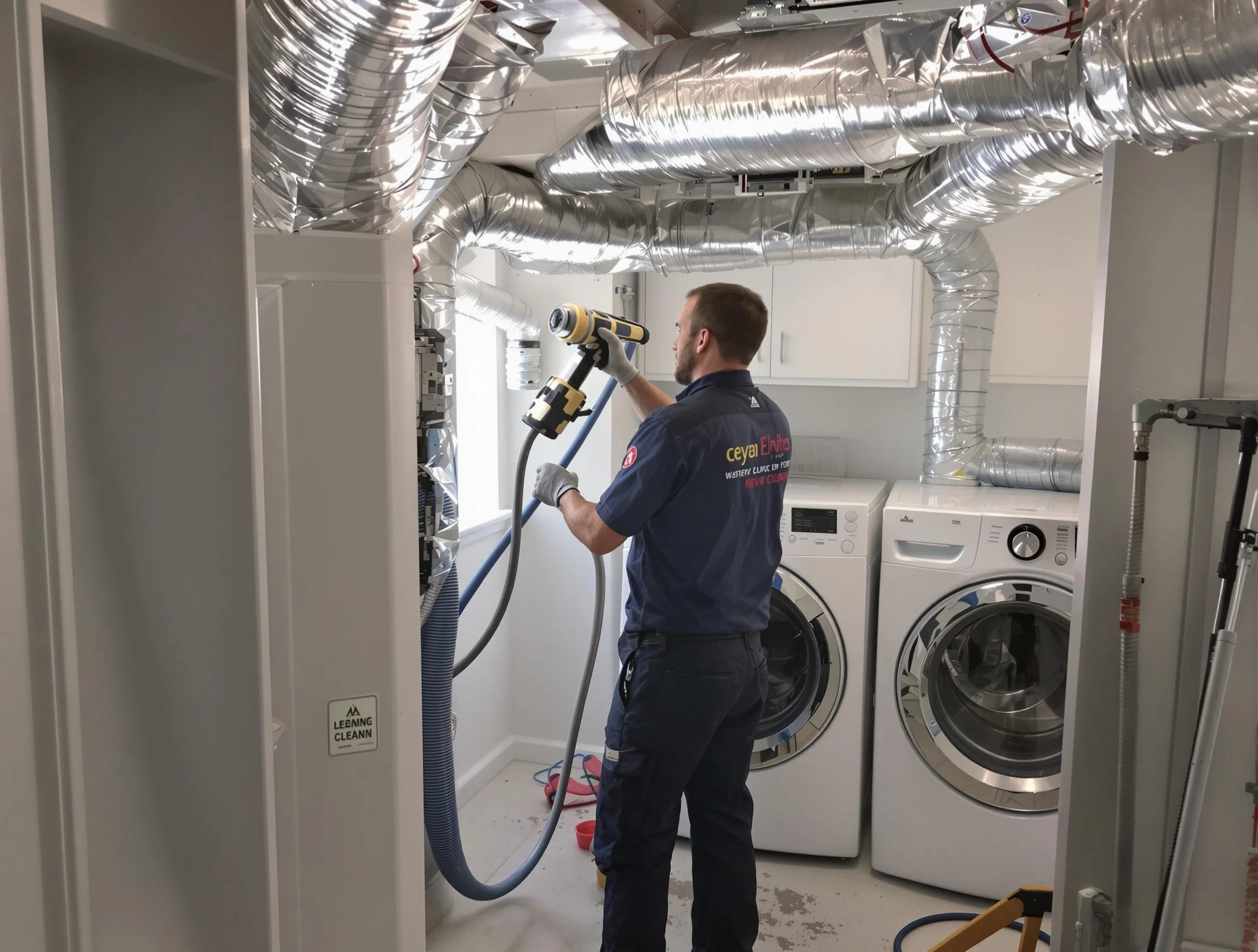 Johnstown Dryer Vent Cleaning specialist using advanced equipment for thorough duct cleaning in Johnstown